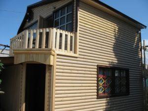 Обшивка дома блок-хаусом с утеплением "Гусь деревянный"